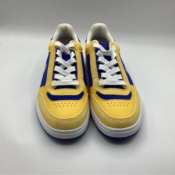 NWOT Ralph Lauren Mens Polo Shoes in Blue & Yellow. Men’s 8.5 - Picture 1 of 6